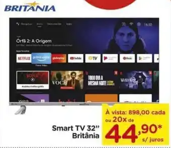 Carrefour Smart TV 32" Britânia oferta