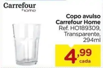 Carrefour Copo avulso Carrefour Home Ref. HO189309, Transparente, 294ml oferta