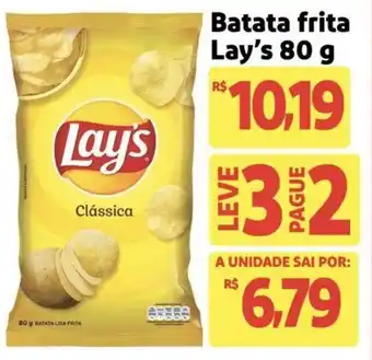 Extra Supermercado Batata frita Lay's 80 g oferta