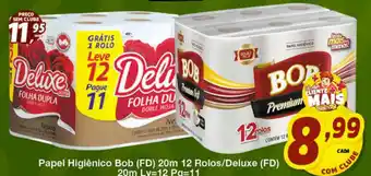 Papel Higiênico Bob (FD) 20m 12 Rolos/Deluxe (FD) 20m Lv=12 Pg=11