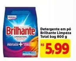 Extra Supermercado Detergente em po Brilhante Limpeza Total 800g oferta