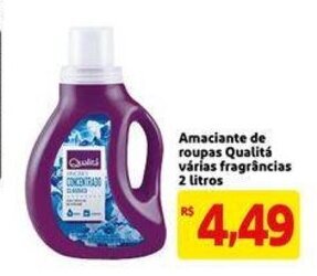 Extra Supermercado Amaciante de roupas Qualita varias fragrancias 2L oferta