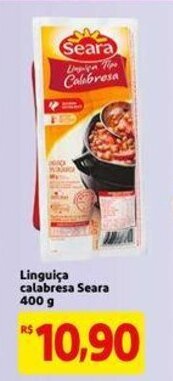Extra Supermercado Linguica Calabresa Seara 400g oferta