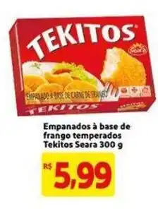 Extra Supermercado Empenados a base de frango temperados Tekitos Seara 500g oferta