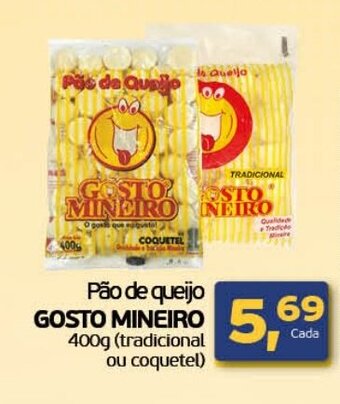 Cometa Supermercados Pao de queijo Gosto Mineiro 400g (tradicional ou coquetel) oferta