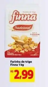 Extra Supermercado Farinha de Trigo Finna 1kg oferta