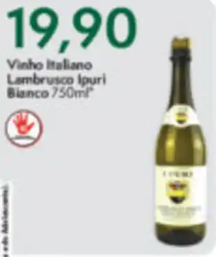 Vinho Italiano Lambrusco Ipuri Bianco 750ml