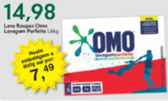 Lava roupas Omo Lavegem Perfeita 1.6kg