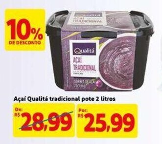 Açaí topzera duplo - 2 potes com 400grs em Santo André, SP