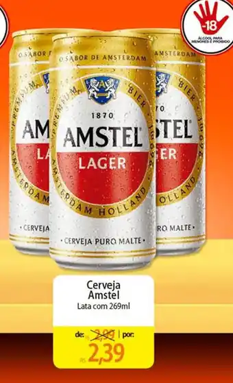 Atacadão Cerveja Amstel Lata com 269ml oferta