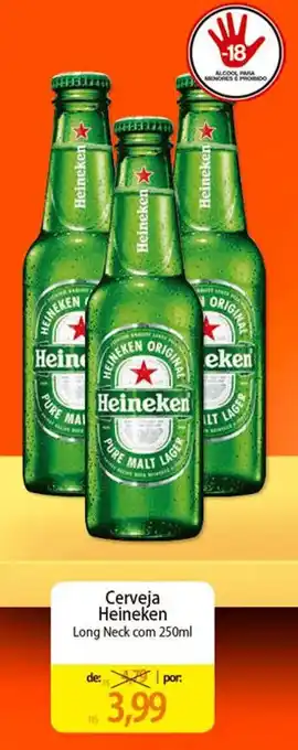 Atacadão Cerveja Heineken Long Neck com 250ml oferta