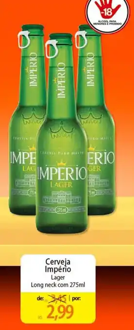 Atacadão Cerveja Império Lager Long neck com 275ml oferta