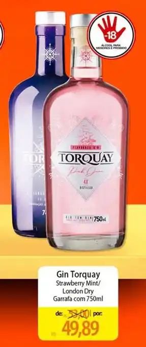 Atacadão Gin Torquay Strawberry Mint/ London Dry Garrafa com 750ml oferta