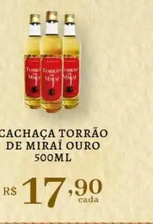 Empório Bahamas Cachaça Torrão De Miraí Ouro 500ml oferta