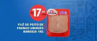 Extrabom Supermercados Filé De Peito De Frango Uniave Bandeja 1kg oferta