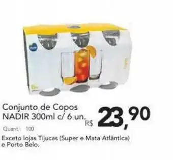 Conjunto De Copos Nadir 300ml c/6 un.