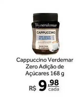 Verdemar Supermercado Cappuccino Verdemar Zero Adição De Açúcares 168g oferta