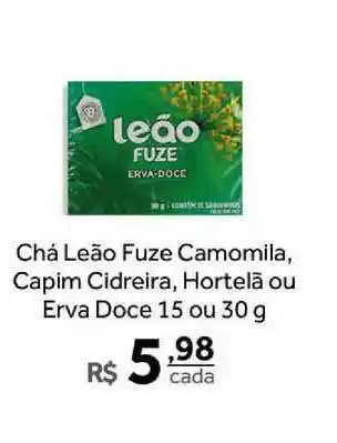 Chá Leão Fuze Camolila Capim Cidreira Hortelã Ou Erva Doce