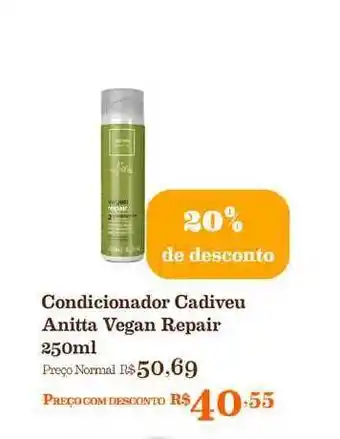 Condicionador Cadiveu Anitta Vegan Repair 20% De Desconto 250ml