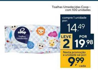 Coop Toalhas Umedecidas Coop - Com 100 Unidades oferta
