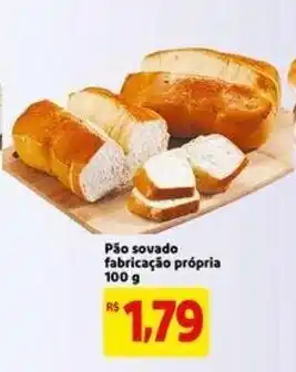 Pao sovado fabricacao propria 100g