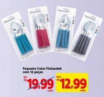 Extra Supermercado Faqueiro Color Finlandek com 12 pecas oferta