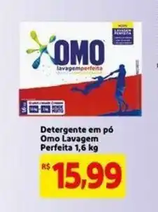 Extra Supermercado Detergente em Po Omo Lavagem Perfeita 1.6kg oferta