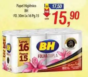 Supermercados BH Papel Higiénico Bh Lv.16 Pg.15 oferta