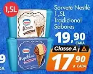 Delta Supermercados Sorvete Nestlé 1,5L Tradicional Sabores oferta