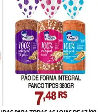 Mercadão Atacadista Pão De Forma Integral Panco Tipos 380g oferta