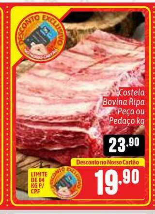 Supermercados Big Compra Costela Bovina Ripa Peça Ou Pedaço 1kg oferta