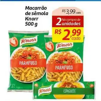 Comper Macarrão De Sêmola Knorr 500g oferta