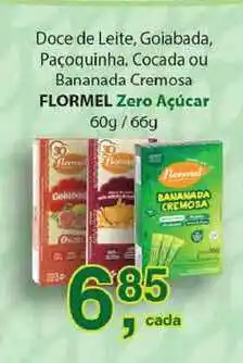 Supermercados Mundial Doce De Leite Goiabada Paçoquinha Cocada Ou Bananada Cremosa Flormel Zero Açúcar oferta