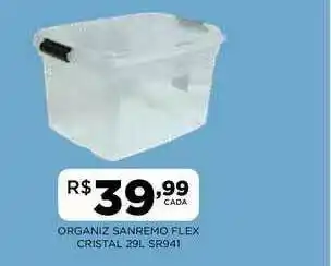 DB Supermercados Organiz Sanremo Flex Cristal 29l Sr941 oferta