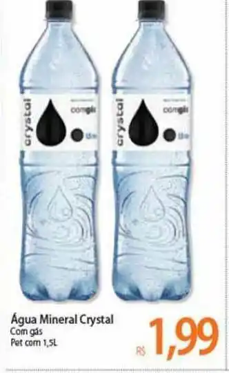 Atacadão água Mineral Crystal Com Gás 1.5L oferta