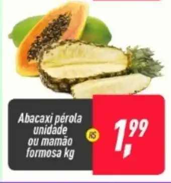 Frangolândia Abacaxi perola unidade ou mamao formosa 1kg oferta