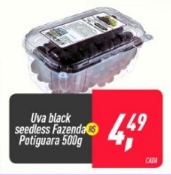 Uva Black Seedless Fazenda Potiguara 500g