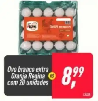 Frangolândia Ovo Branco extra Granja Regina com 20 unidades oferta