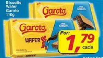 Supermercados Guanabara Biscoito Wafer Garoto 110g oferta