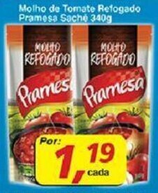 Supermercados Guanabara Molho de Tomate Refogado Pramesa 340g oferta