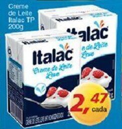 Supermercados Guanabara Creme de Leite Italac TP 200g oferta