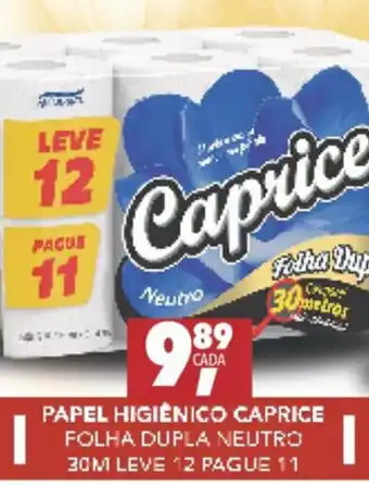 Fort Atacadista Papel Higiénico Caprice Folha Dupla Neutro 30m Leve 12 Pague 11 oferta