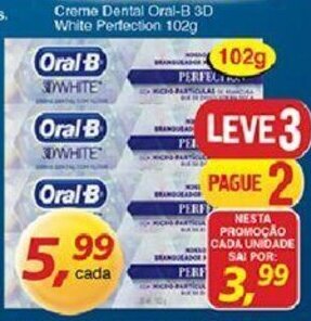 Creme Dental Oral-B 3D White Perfection 102g