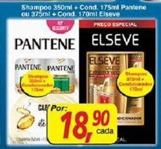 Supermercados Guanabara Shampoo 350ml + Cond. 175ml Pantene ou 375ml + Cond. 170ml Elseve oferta