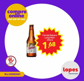 Lopes Supermercados Cerveja Itaipava Long Neck 250ml oferta
