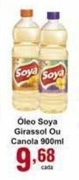 Oleo Soya Girassol ou Canola 900ml