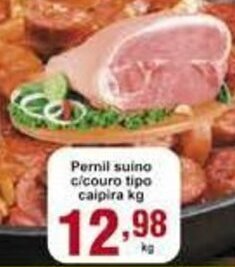 Rossi Supermercado Pernil suino C/Couro tipo Caipira 1kg oferta