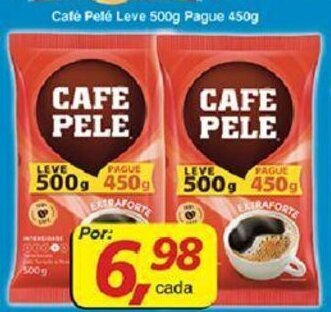 Supermercados Guanabara Cafe Pele Leve 500g Pague 450g oferta