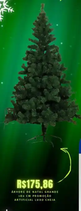 ÁRVORE DE NATAL GRANDE 180 CM PROMOÇÃO ARTIFICIAL LUXO CHEIA
