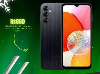 Mercado Livre SAMSUNG GALAXY A14 4G 128GB 4GB RAM PRETO COR BLACK oferta